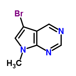 5-溴-7-甲基-7H-吡咯并[2,3-d]嘧啶结构式