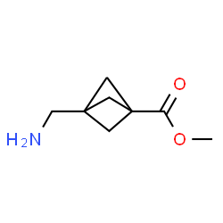 Methyl 3-(aminomethyl)bicyclo[1.1.1]pentane-1-carboxylate结构式