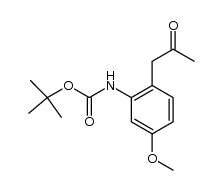 1-[2-(tert-butoxycarbonylamino)-4-methoxyphenyl]-2-propanone结构式