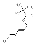 Propanoic acid,2,2-dimethyl-, 2,4-hexadien-1-yl ester Structure