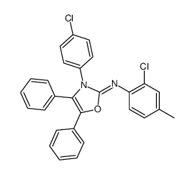 N-(2-chloro-4-methylphenyl)-3-(4-chlorophenyl)-4,5-diphenyl-1,3-oxazol-2-imine Structure