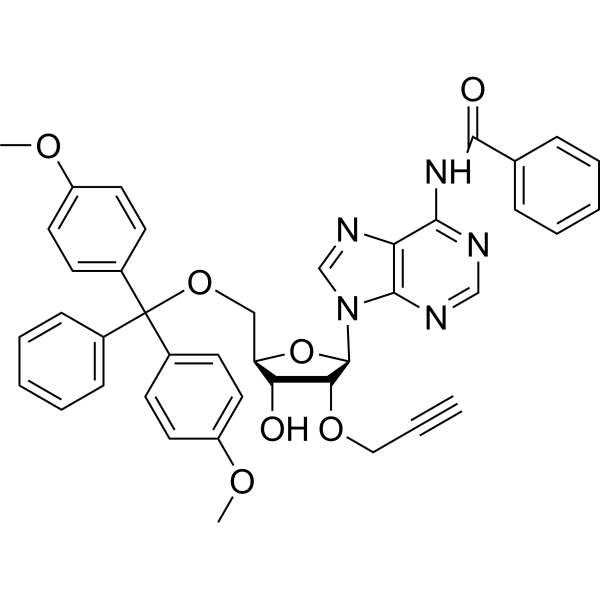 N4-Benzoyl-5'-O-DMT-2'-O-propargyl adenosine Structure