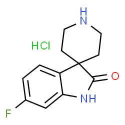 6-Fluoro-1,2-dihydrospiro[indole-3,4'-piperidine]-2-one hydrochloride structure