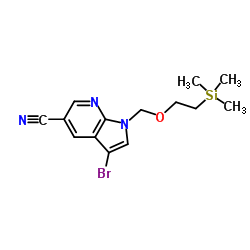 3-溴-1-{[[2-(三甲基甲硅烷基)乙氧基]甲基} -1h-吡咯并[2,3-b]吡啶-5-甲腈图片
