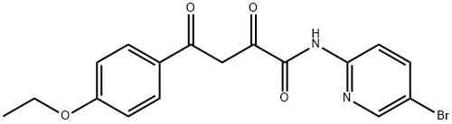 N-(5-bromo-pyridin-2-yl)-4-(4-ethoxy-phenyl)-2,4-dioxo-butyramide structure