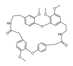 4'-methoxy-N,N'-(3,4'',5''-trimethoxy-3'',4-oxybis(phenyl))-3',4''-oxybis(phenylacetamide)结构式