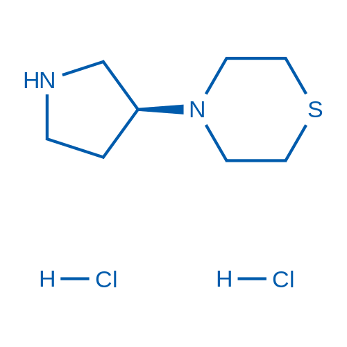 (S)-4-(Pyrrolidin-3-yl)thiomorpholine dihydrochloride structure