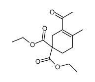 diethyl 3-acetyl-4-methylcyclohex-3-ene-1,1-dicarboxylate结构式
