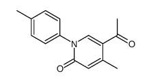 5-acetyl-4-methyl-1-(4-methylphenyl)pyridin-2-one Structure