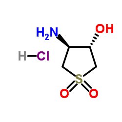 (3S,4S)-4-Aminotetrahydro-3-thiopheneol 1,1-dioxide hydrochloride (1:1)结构式