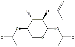 3-Deoxy-3-fluoro-β-D-xylopyranose triacetate结构式