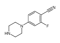 2-FLUORO-4-(PIPERAZIN-1-YL)BENZONITRILE Structure