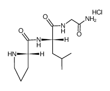 HProLeuGlyNH2 hydrochloride结构式