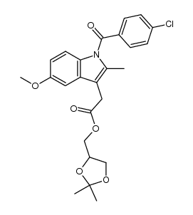(2,2-dimethyl-1,3-dioxolan-4-yl)methyl 2-(1-(4-chlorobenzoyl)-5-methoxy-2-methyl-1H-indol-3-yl)acetate Structure