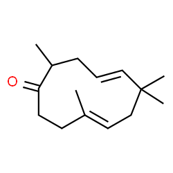 [4E,8Z,(+)]-2,6,6,9-Tetramethyl-4,8-cycloundecadiene-1-one Structure