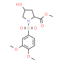 METHYL 1-[(3,4-DIMETHOXYPHENYL)SULFONYL]-4-HYDROXY-2-PYRROLIDINECARBOXYLATE结构式