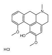 (6aS)-1-Hydroxy-2,11-dimethoxy-6-methyl-5,6,6a,7-tetrahydro-4H-di benzo[de,g]quinolinium chloride结构式