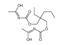 [2-(acetylcarbamoyloxymethyl)-2-ethylpentyl] N-acetylcarbamate结构式