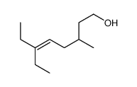 3-methyl-6-ethyl-5-octen-1-ol structure