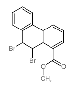 1-Phenanthrenecarboxylicacid, 9,10-dibromo-9,10-dihydro-, methyl ester Structure