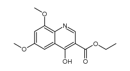 4-hydroxy-6,8-dimethoxy-quinoline-3-carboxylic acid ethyl ester Structure