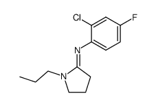 (2-Chloro-4-fluoro-phenyl)-[1-propyl-pyrrolidin-(2E)-ylidene]-amine结构式