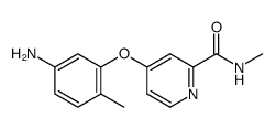 3-(2-(N-methylcarbamoyl)-pyridin-4-yloxy)-4-methylaniline结构式