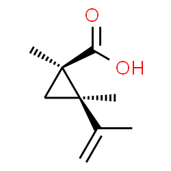 Cyclopropanecarboxylic acid, 1,2-dimethyl-2-(1-methylethenyl)-, (1R,2R)-rel- (9CI)结构式
