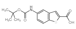 5-叔丁氧基羰基氨基-苯并[b]噻吩-2-羧酸结构式