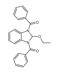 1,3-dibenzoyl-2-ethoxy-2,3-dihydro-1H-benzoimidazole结构式