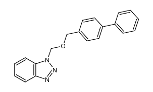 1-[([1,1'-biphenyl]-4-ylmethoxy)methyl]-1H-1,2,3-benzotriazole结构式
