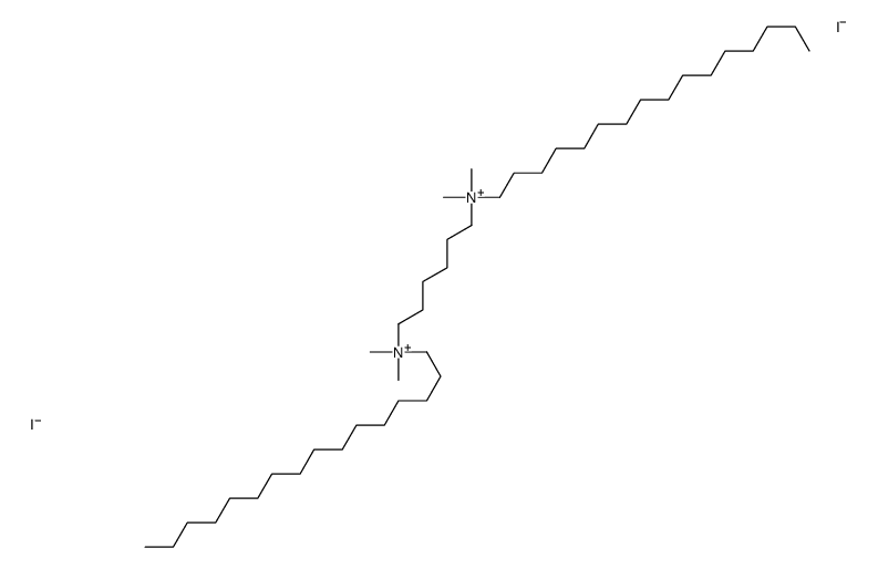 hexadecyl-[6-[hexadecyl(dimethyl)azaniumyl]hexyl]-dimethylazanium,diiodide结构式