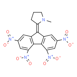 1-methyl-2-{2,4,5,7-tetrakisnitro-9H-fluoren-9-ylidene}pyrrolidine Structure