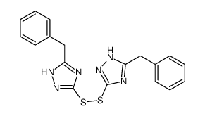 5-benzyl-3-[(5-benzyl-1H-1,2,4-triazol-3-yl)disulfanyl]-1H-1,2,4-triazole结构式