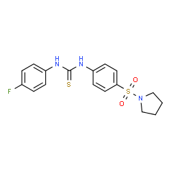 N-(4-fluorophenyl)-N'-[4-(1-pyrrolidinylsulfonyl)phenyl]thiourea结构式