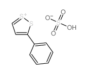 1,2-Dithiol-1-ium, 3-phenyl-, hydrogen sulfate结构式