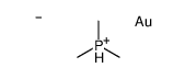 carbanide,gold,trimethylphosphanium Structure