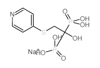 sodium,(1-hydroxy-1-phosphono-2-pyridin-4-ylsulfanylethyl)phosphonic acid Structure