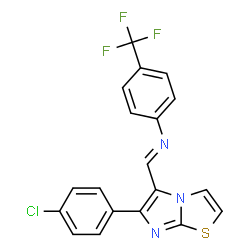 N-([6-(4-CHLOROPHENYL)IMIDAZO[2,1-B][1,3]THIAZOL-5-YL]METHYLENE)-4-(TRIFLUOROMETHYL)ANILINE结构式