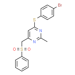 (6-[(4-BROMOPHENYL)SULFANYL]-2-METHYL-4-PYRIMIDINYL)METHYL PHENYL SULFONE结构式