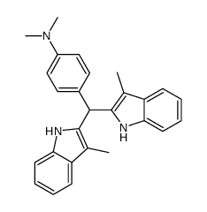 4-[bis(3-methyl-1H-indol-2-yl)methyl]-N,N-dimethylaniline Structure