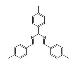 N,N'-bis[4-methylbenzylidene]-4-methylphenylmethanediamine Structure