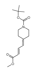 tert-butyl 4-(4-methoxy-4-oxobut-2-en-1-ylidene)piperidine-1-carboxylate结构式