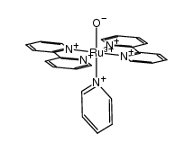 cis-[Ru(2,2'-bipyridine)(pyridine)(OH)](2+)结构式