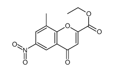 ethyl 8-methyl-6-nitro-4-oxo-chromene-2-carboxylate结构式