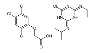 6-chloro-4-N-ethyl-2-N-propan-2-yl-1,3,5-triazine-2,4-diamine,2-(2,4,5-trichlorophenoxy)acetic acid Structure