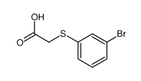 [(3-Bromophenyl)sulfanyl]acetic acid结构式