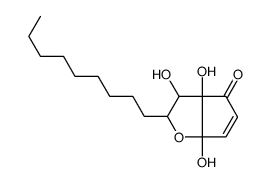 3,3a,6a-trihydroxy-2-nonyl-2,3-dihydrocyclopenta[b]furan-4-one Structure