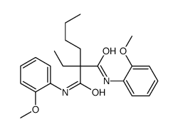 2-butyl-2-ethyl-N,N'-bis(2-methoxyphenyl)propanediamide结构式