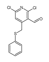 2,6-dichloro-4-[(phenylthio)methyl]nicotinaldehyde结构式